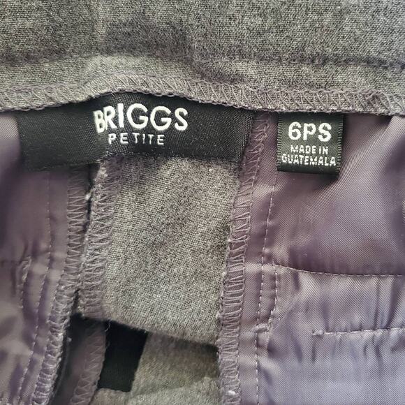 Briggs Petite Gray Trousers Pants 6P - Picture 6 of 8
